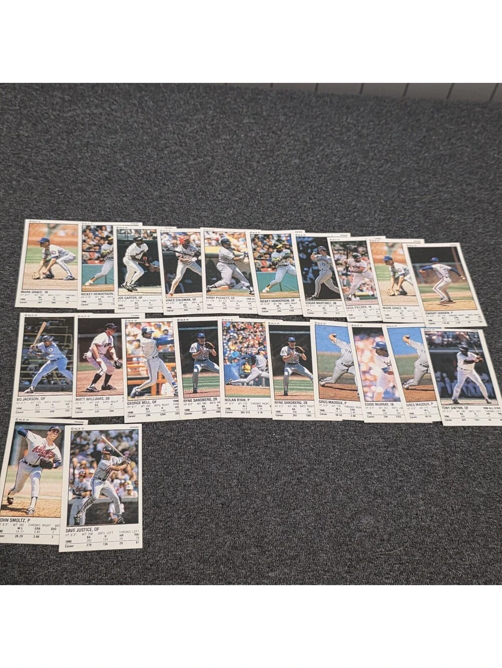 1991 Panini Baseball Album Stickers Lot of 22 Stars - Bo Jackson, Henderson, HOF